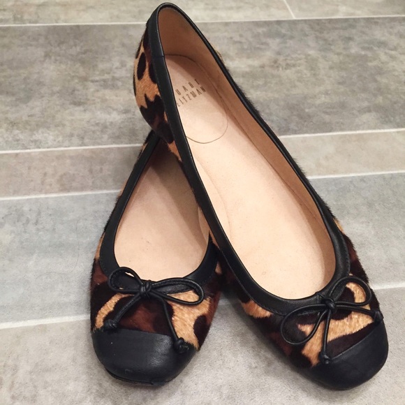 Stuart Weitzman Shoes - STUART WEITZMANT Leopard Cheetah Print Bow Flats